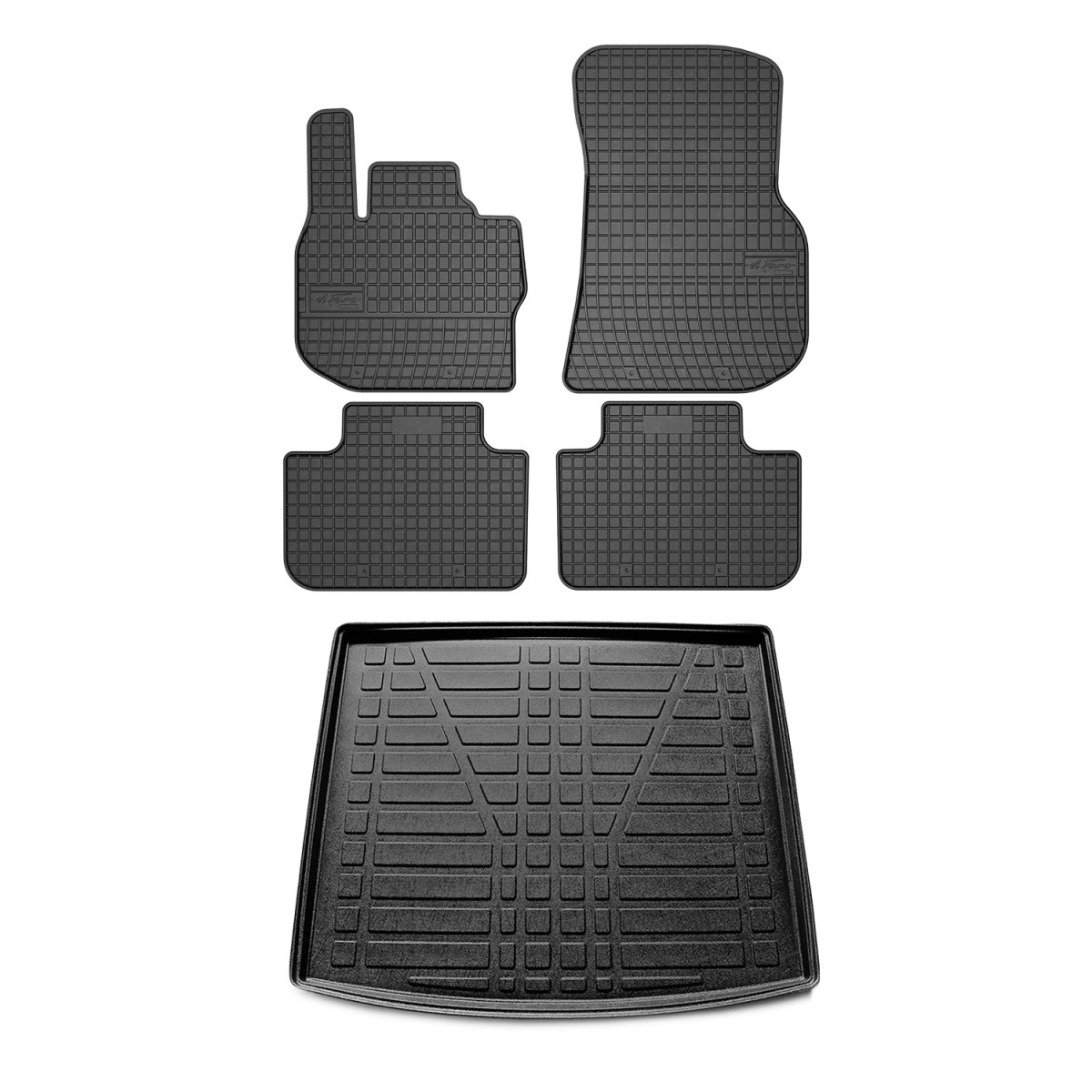 BMW X3 Floor-Trunk Mats - Omac - El-Toro & YPS - Black - '18-'24